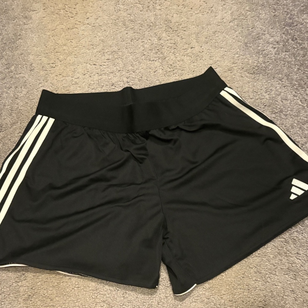 Women's Adidas Lightweight Workout Shorts — Black — Size XL